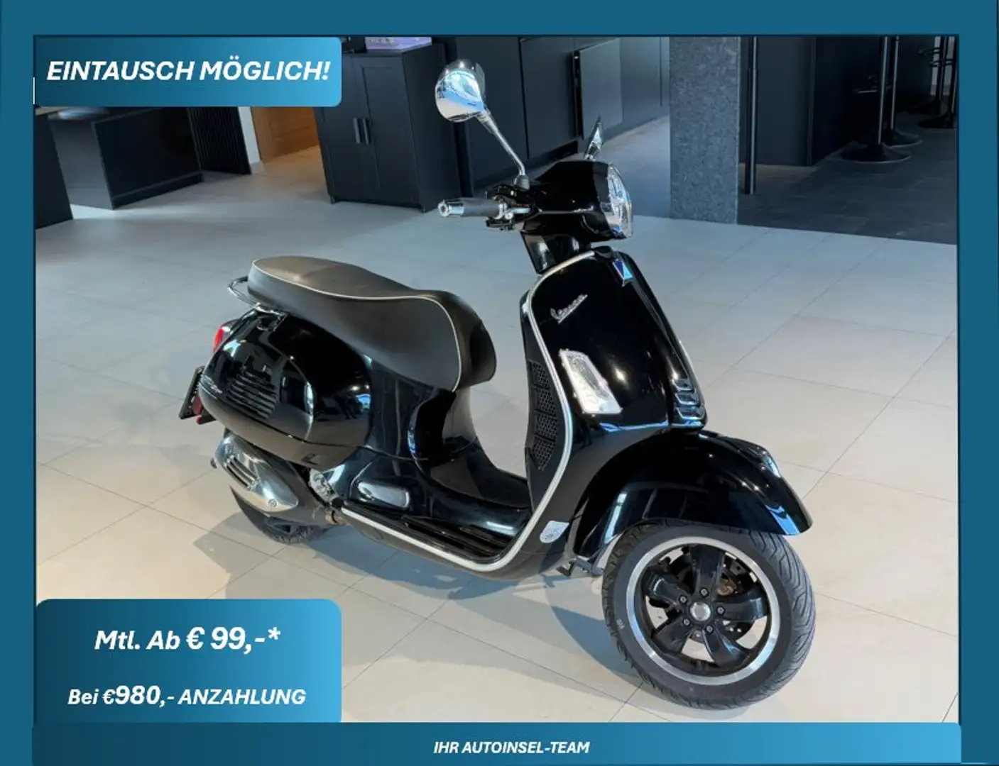 Vespa GTS Super 300 1.Besitz Negru - 1