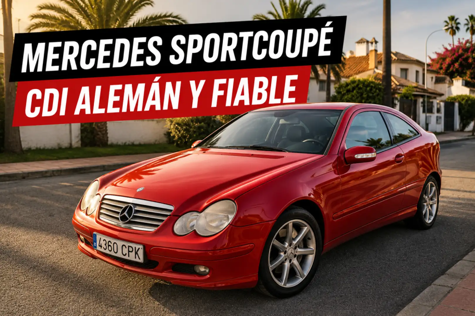 Mercedes-Benz C 200 Sportcoupé CDI Rojo - 1