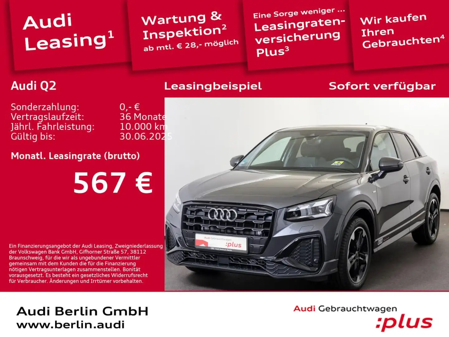 Audi Q2 S line 35 TFSI S tronic Grau - 1