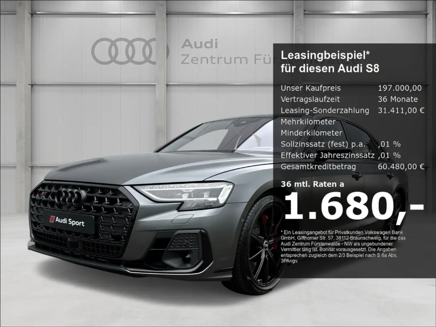Audi S8 quattro tiptr.+Allrad+HUD+Luftfederung AD StandHZG Gris - 1