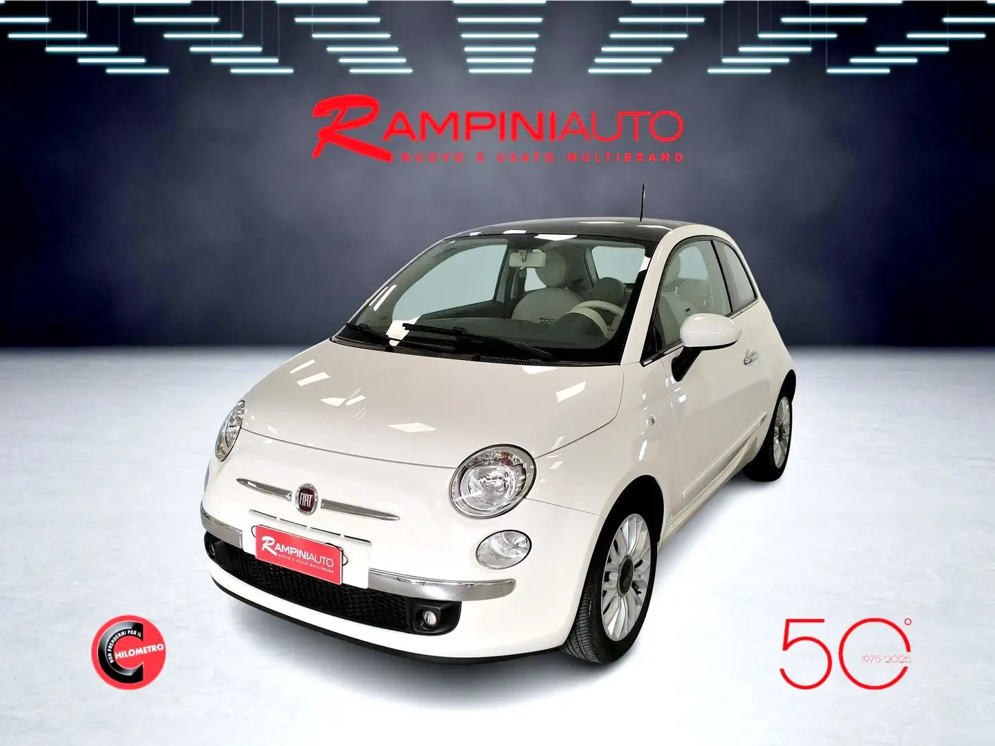Fiat 500 1.3 Multijet 95 CV Ok Neopatentati Pronta Consegna Bianco - 2