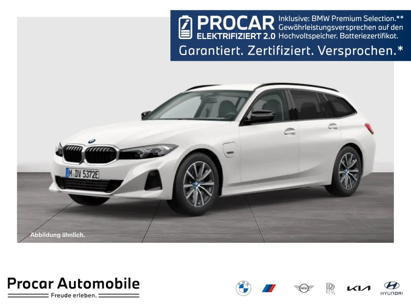 BMW 320 e xDrive Touring HUD AHK NAVI LED PDC V+H LM Weiß - 1