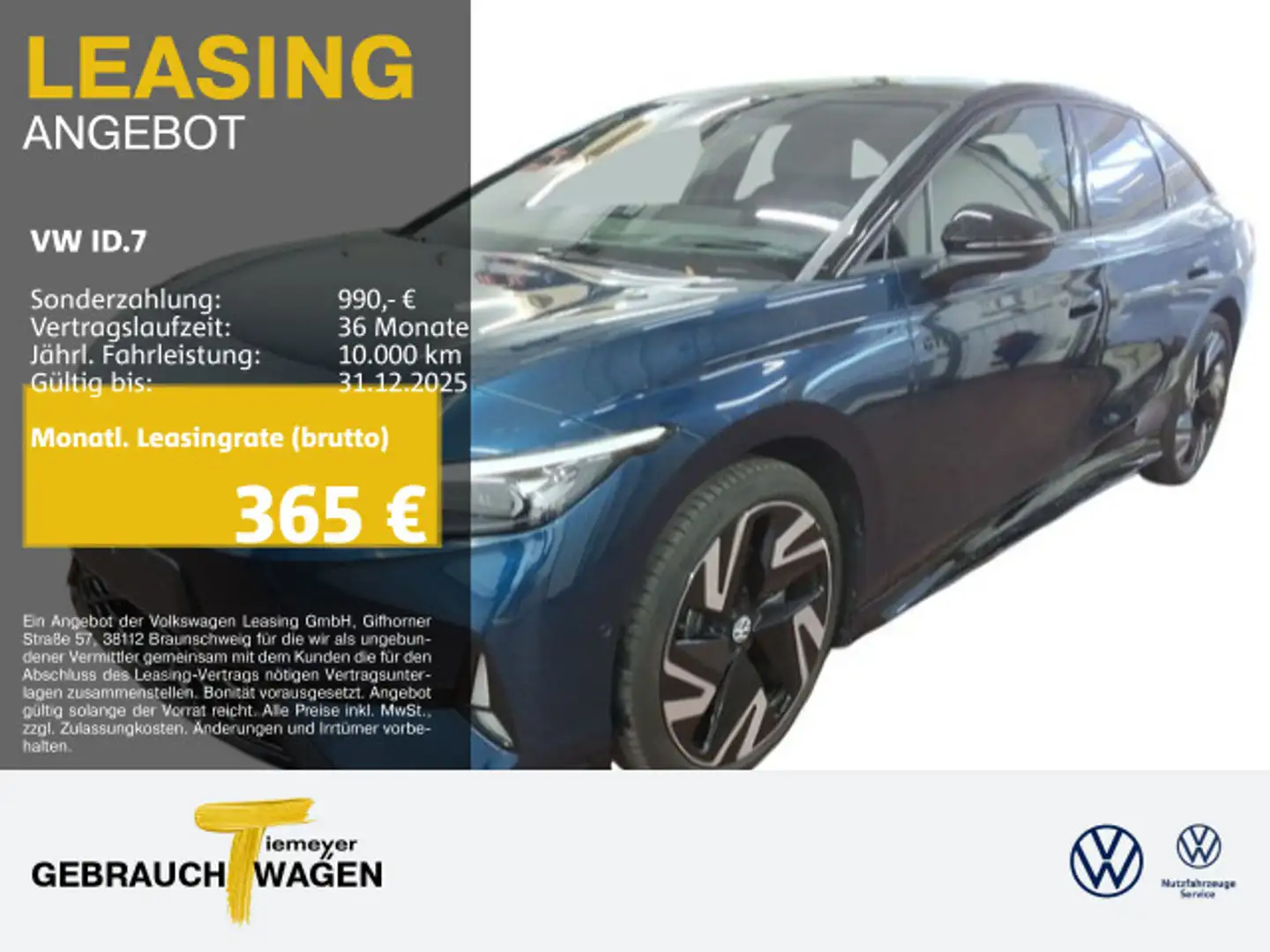 Volkswagen ID.7 GTX HARMAN AHK 360° LM21 MASSAGE Blau - 1