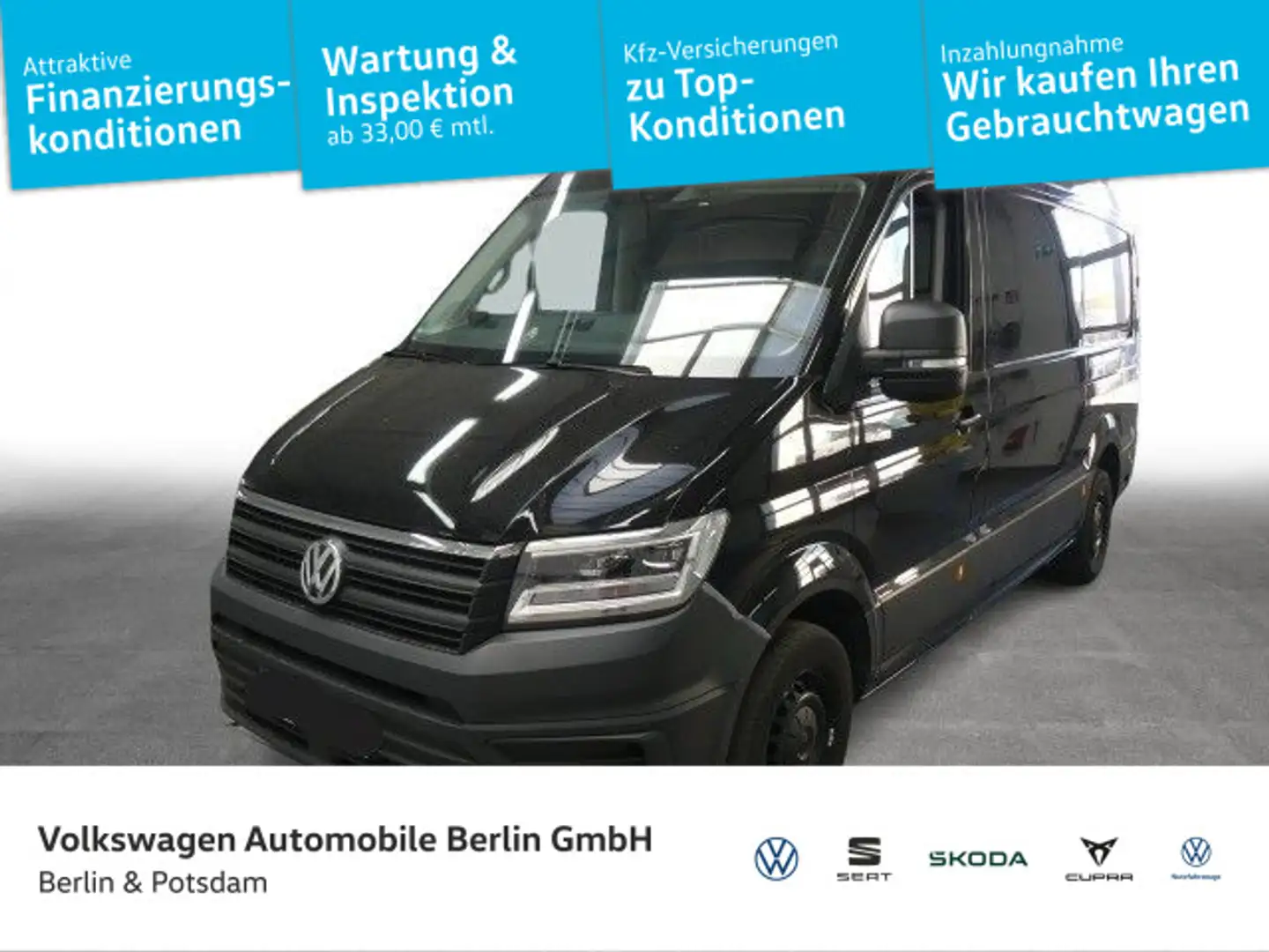 Volkswagen Crafter35 2.0 TDI L2H2 Klima Standh. LED Connect Zwart - 1