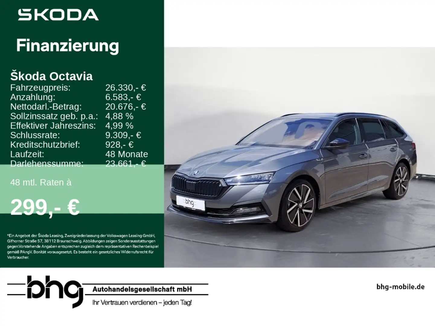 Skoda Octavia Combi 2.0 TDI DSG Sportline LED virtualC Grau - 1