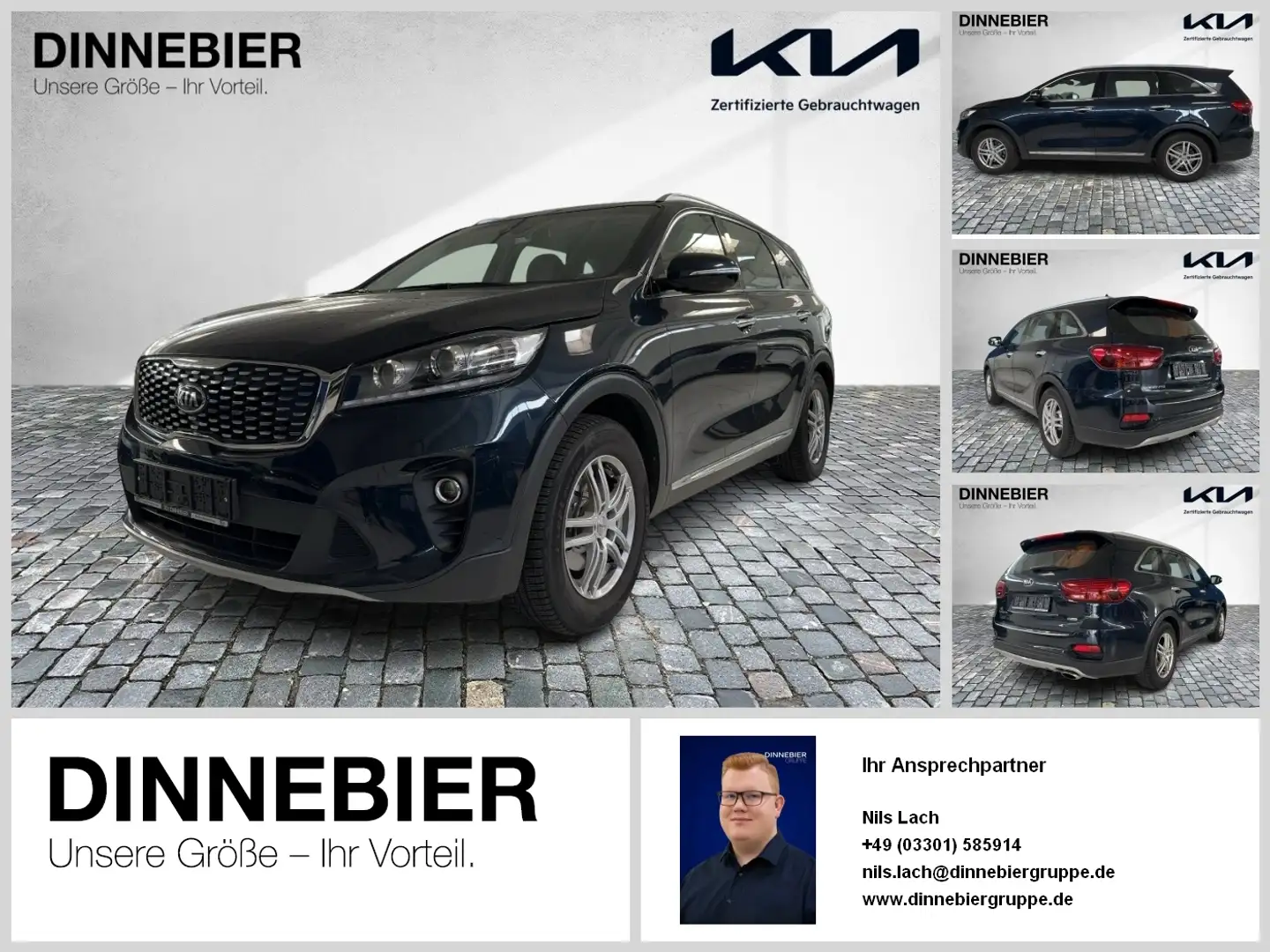 Kia Sorento 2.2D 2WD VISION TECH 4xSHZ ParkAss. AHK Blu/Azzurro - 1