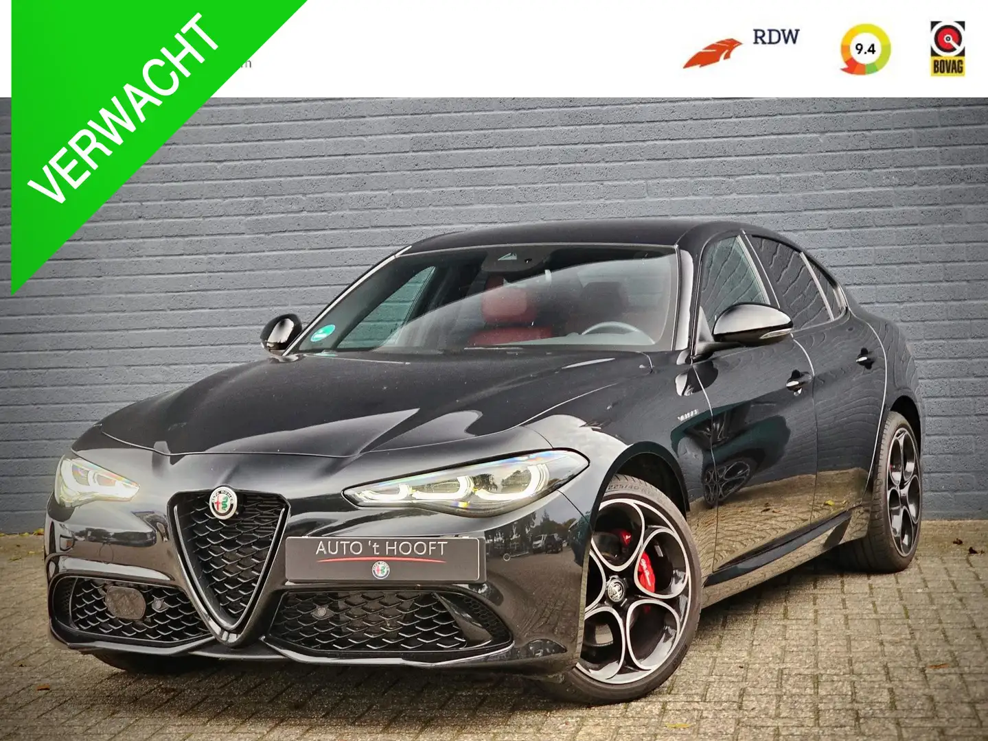 Alfa Romeo Giulia 2.0 T GME AWD Veloce / ROOD LEDER / ADAS 2 Zwart - 1
