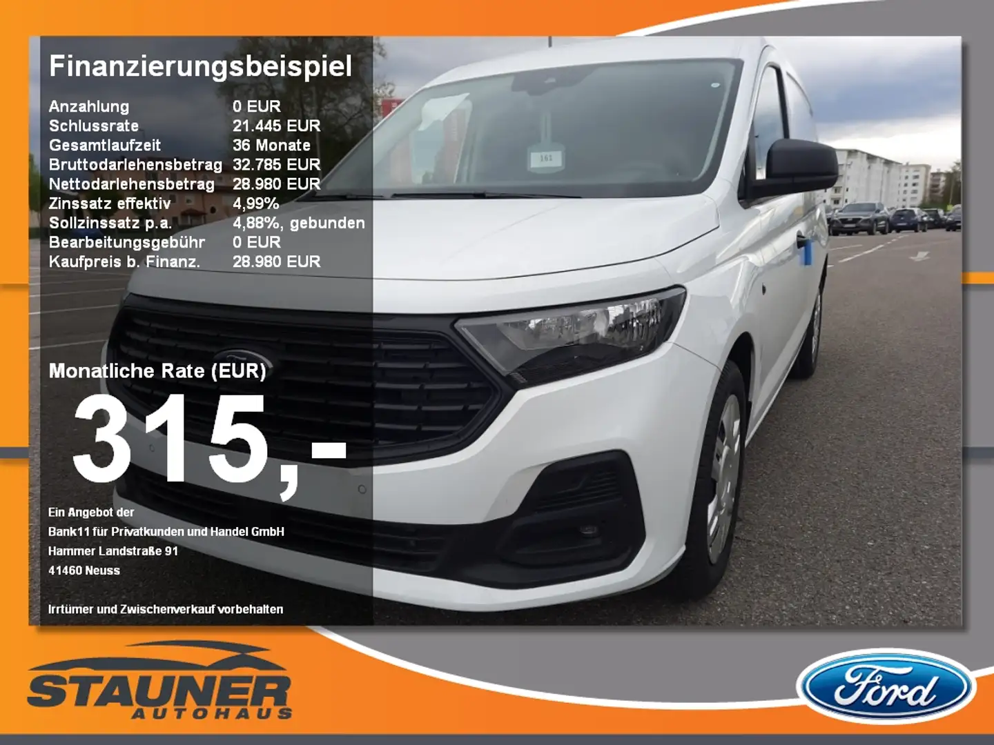 Ford Transit Connect EcoBlue Trend L2 Trennwand AHK Белый - 1
