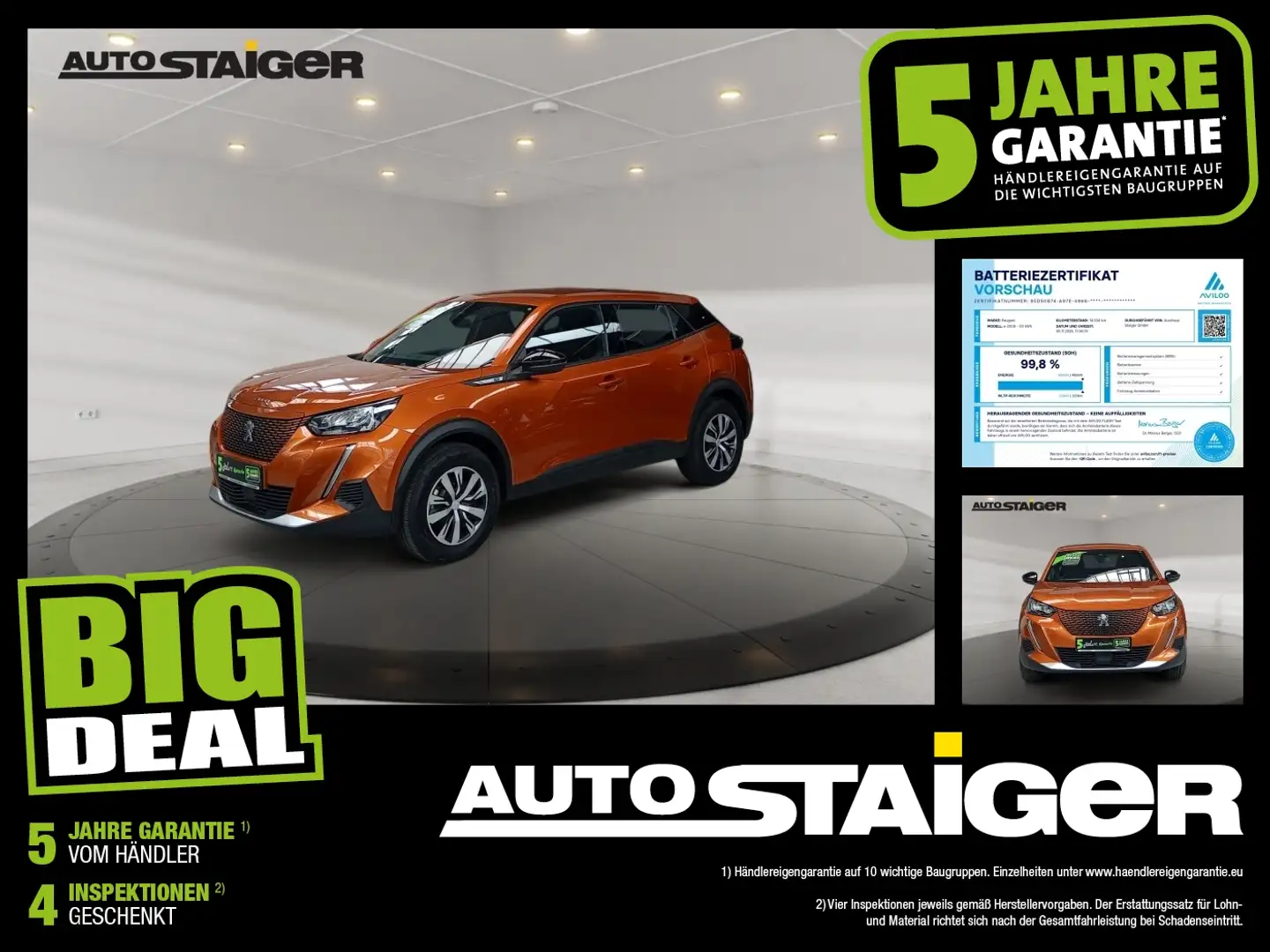 Peugeot 2008 e- Active Pack LED+KeyLess+KlimaA+PDC+AUT Orange - 1