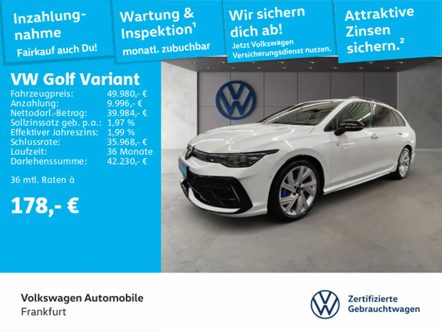 Volkswagen Golf Variant Golf VIII Variant 2.0 TSI DSG 4Motion R Navi Led Blanc - 1