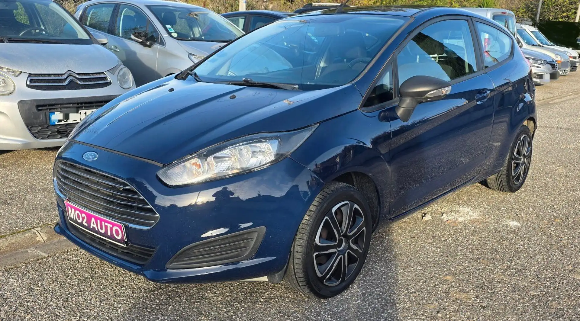 Ford Fiesta 127.000 KMS 1.25i 60CH TREND 2014 CLIM CAM RADAR TEL... Bleu - 1
