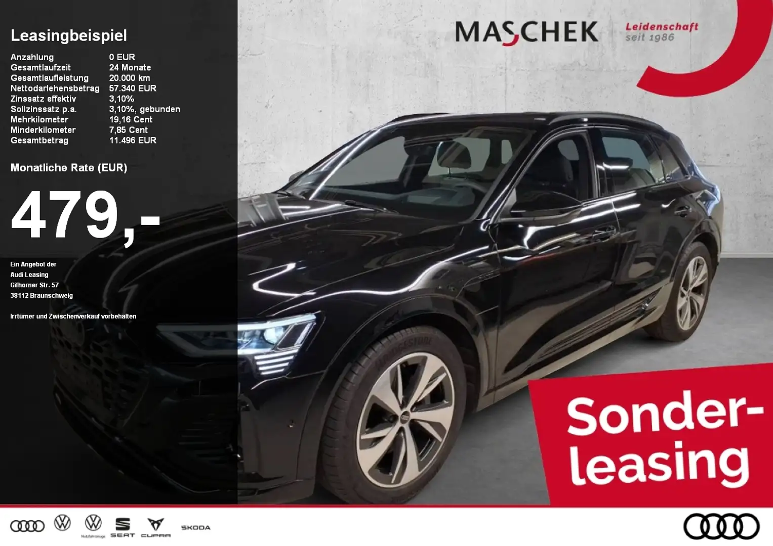 Audi Q8 e-tron 50 S line HUD Int. S line Matrix ACC Naviplus VCpl Schwarz - 1