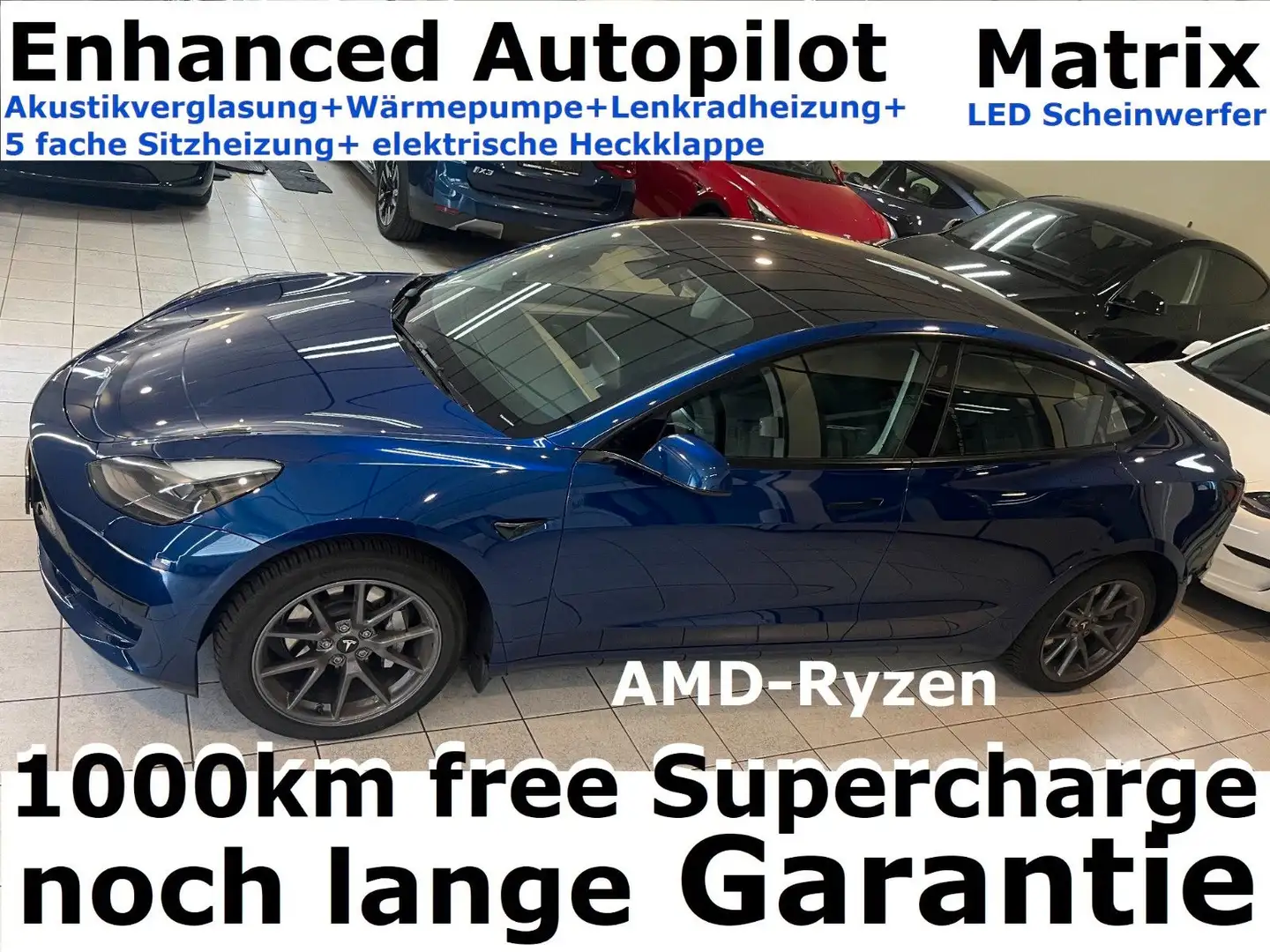 Tesla Model 3 +erw.Autopilot+ kaufen auch Tesla an Blau - 1