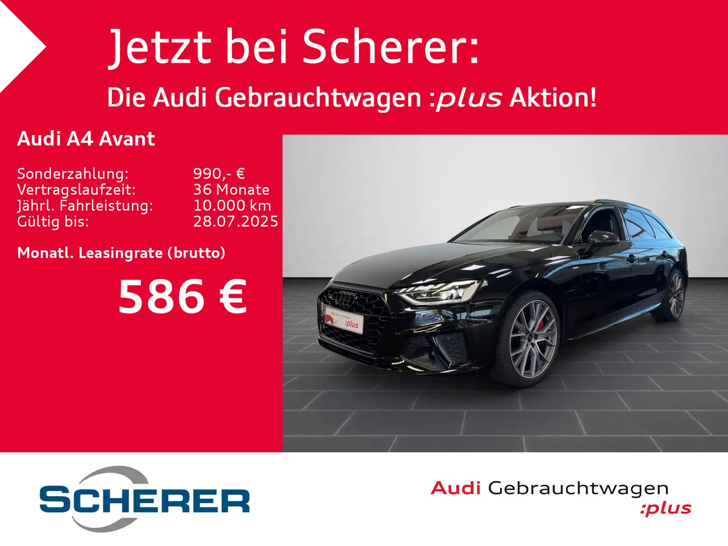 Audi A4 S line 45 TFSI quattro 195(265) kW(PS) Schwarz - 1