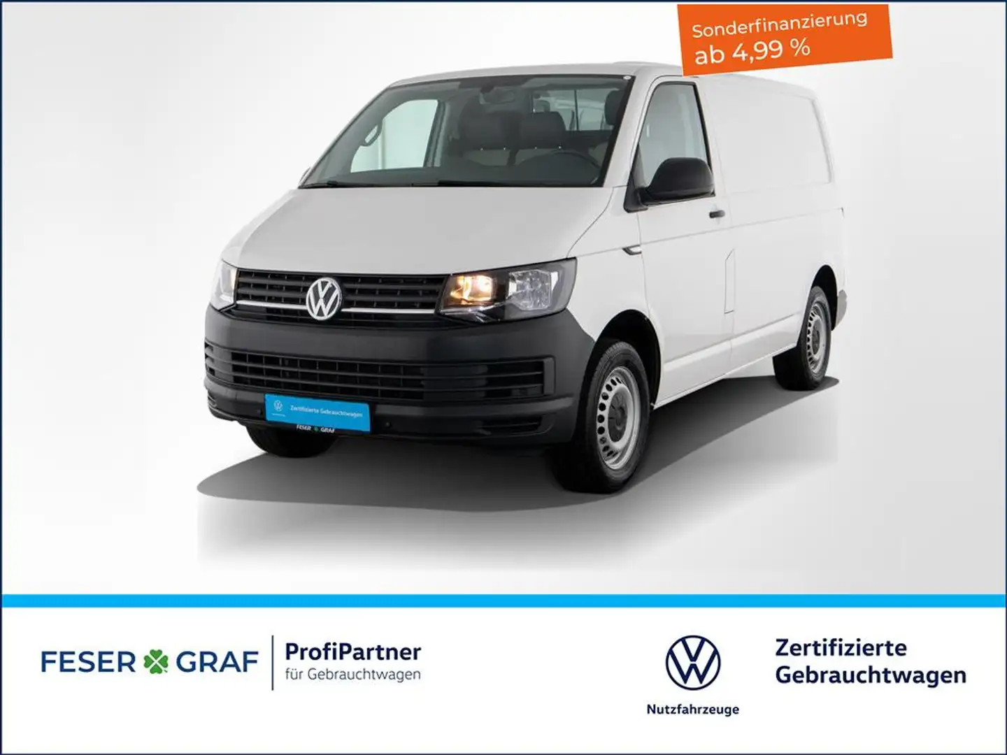 Volkswagen T6 Transporter Kasten 2.0TDI AHK Standheizung Navigationssystem Weiß - 1