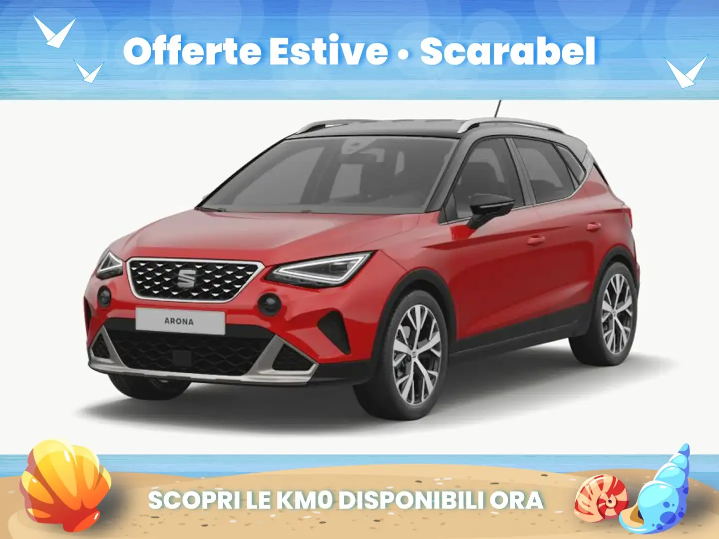 SEAT Arona 1.0 ecotsi xperience 95cv Rouge - 1