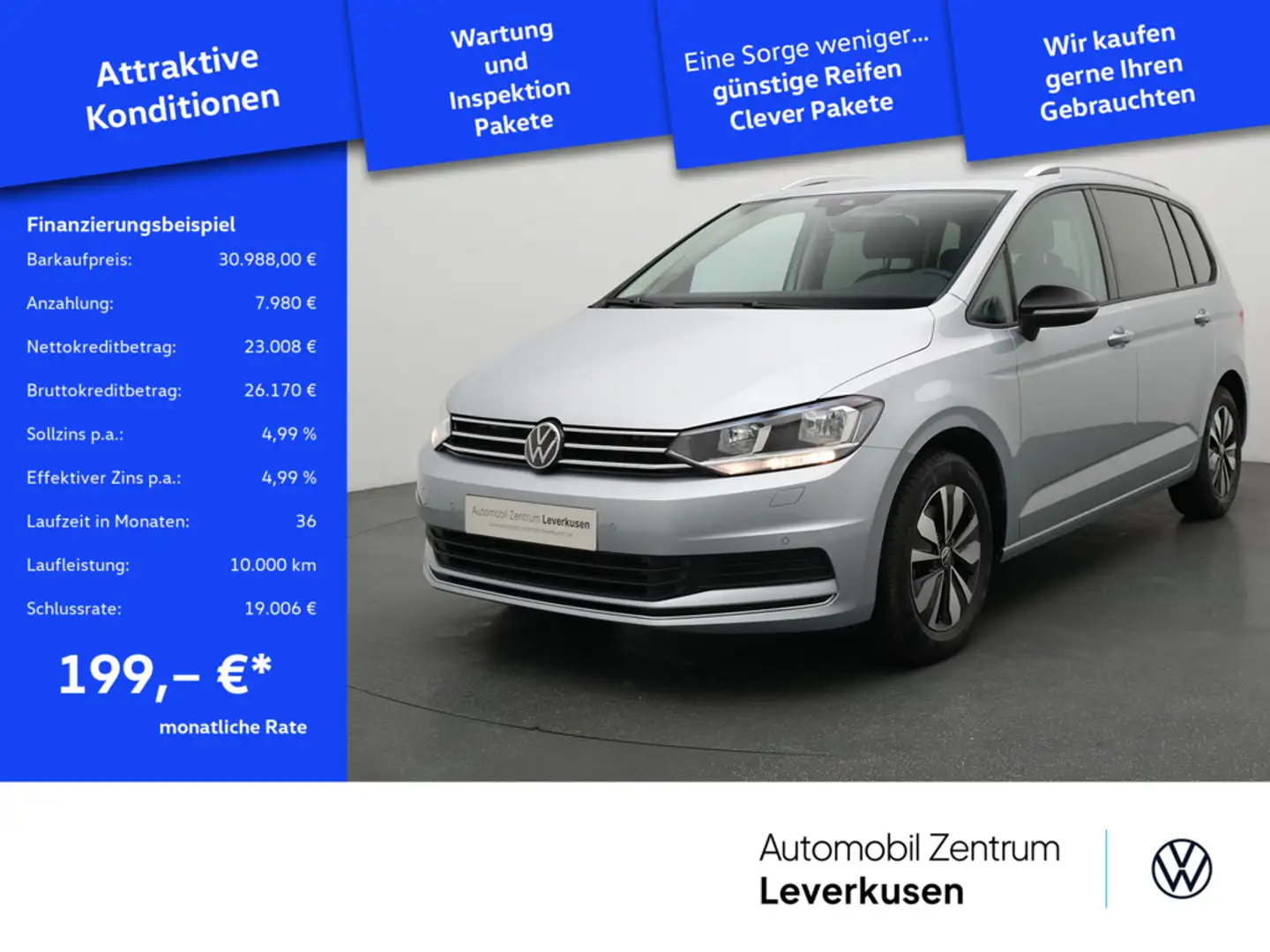 Volkswagen Touran Comfortline Goal 7-SITZER NAVI VIRT AC Silber - 1