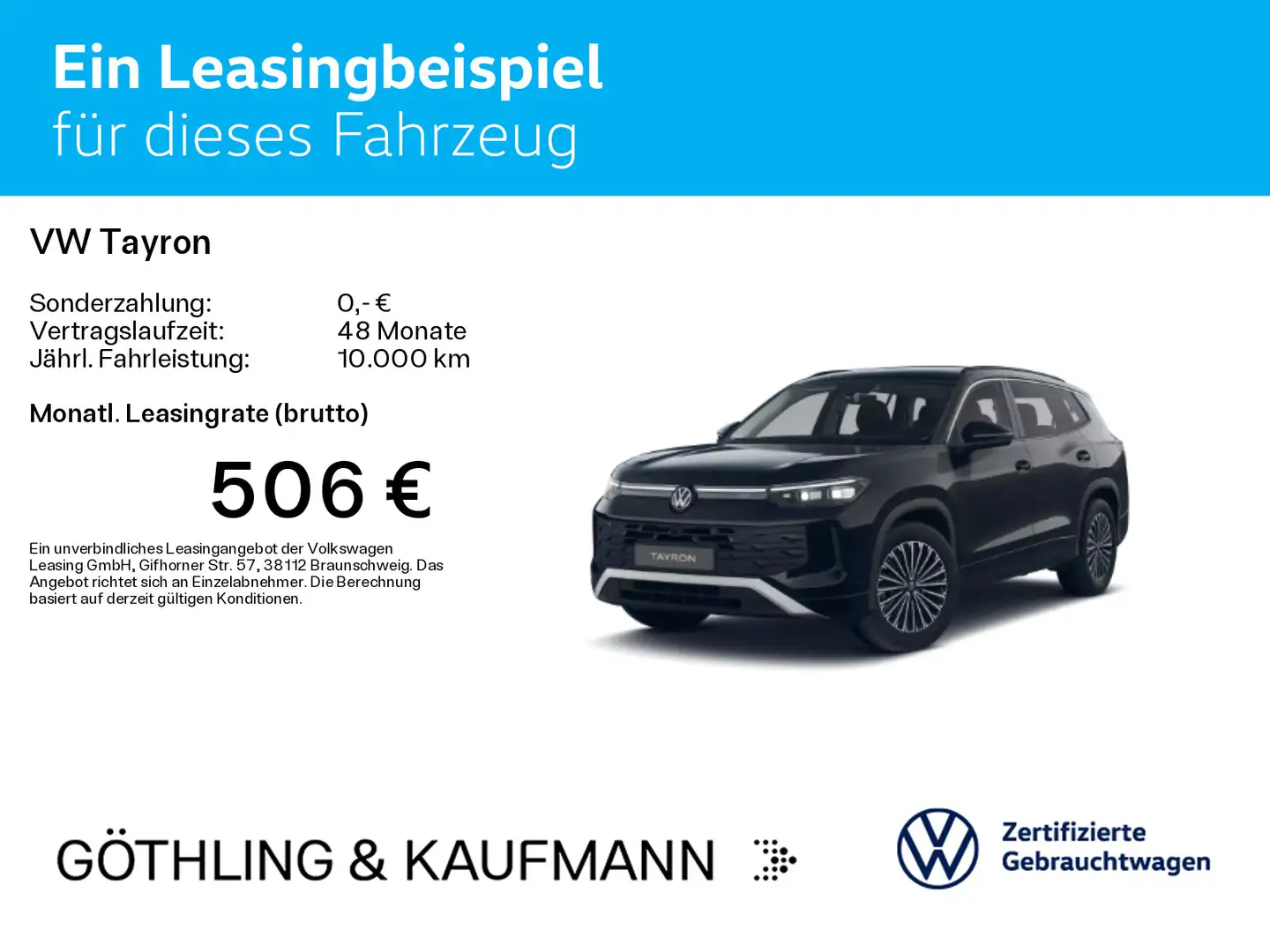 Volkswagen Tayron 2.0 TDI DSG 4M LIFE*7-SITZER*IQ.LIGHT*NAV Schwarz - 2