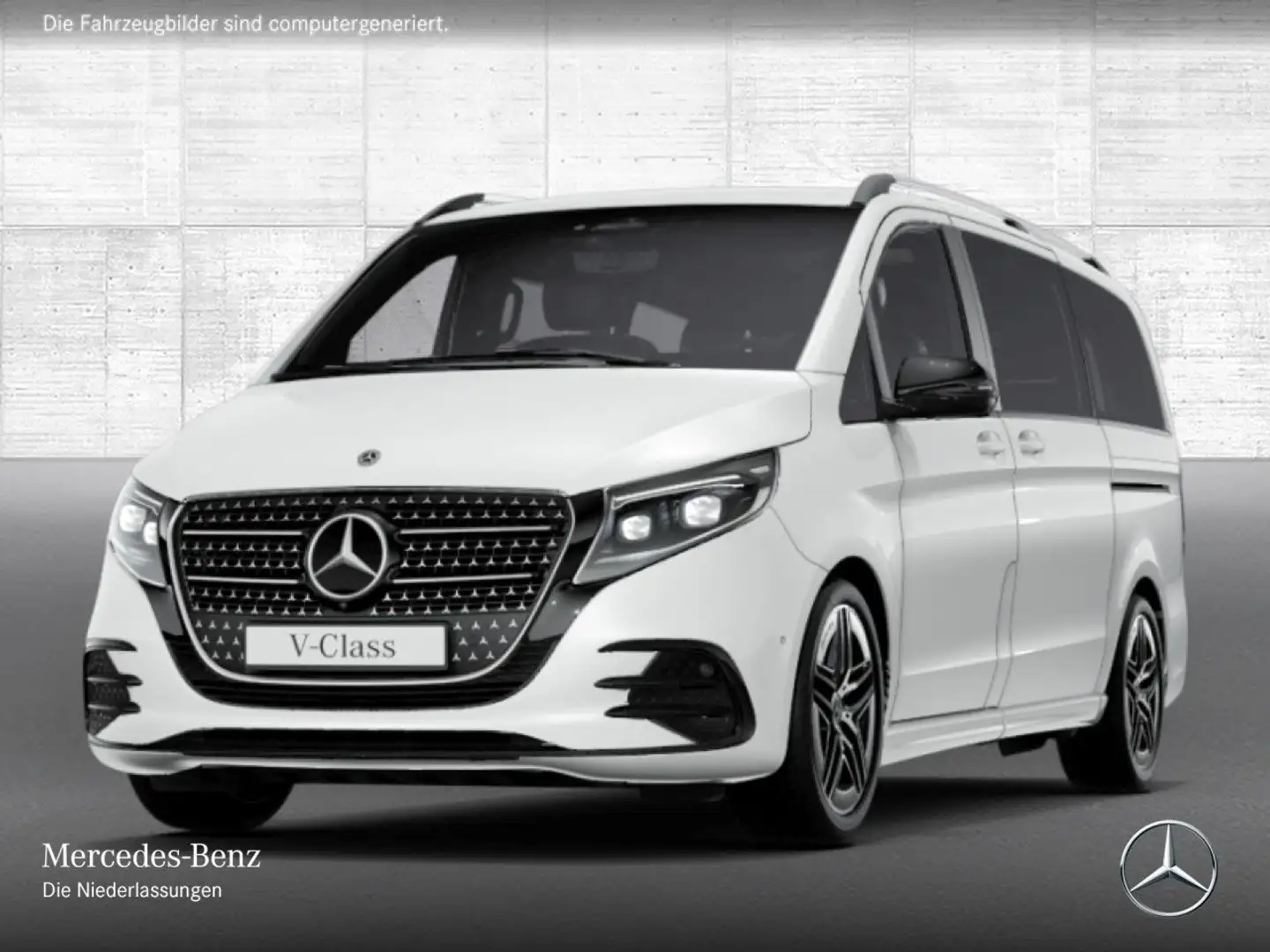 Mercedes-Benz V 300 d AVANTGARDE+AMG+SchiebDa+9G+AHK+StandHZ+DIS Weiß - 2