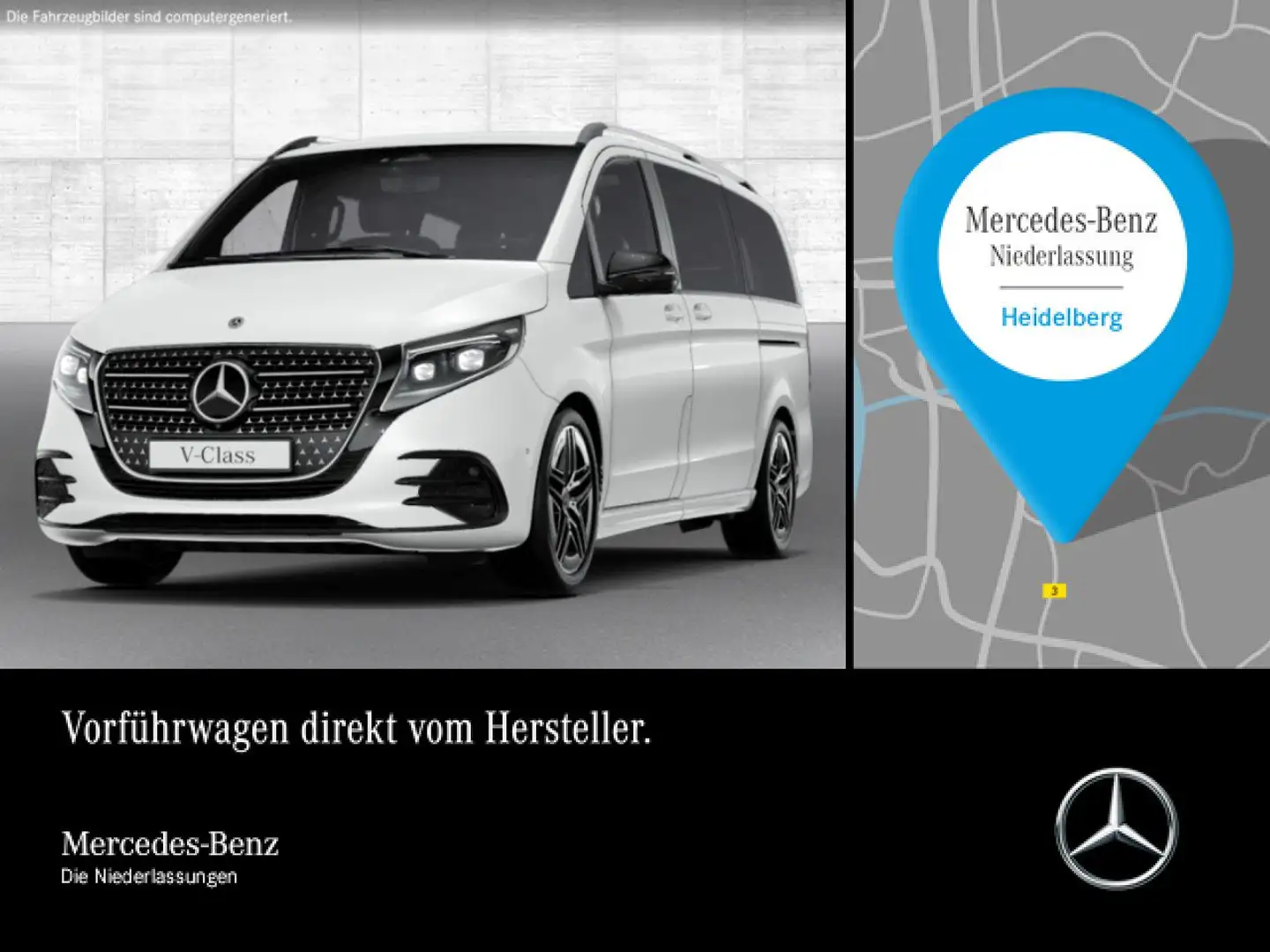 Mercedes-Benz V 300 d AVANTGARDE+AMG+SchiebDa+9G+AHK+StandHZ+DIS Weiß - 1