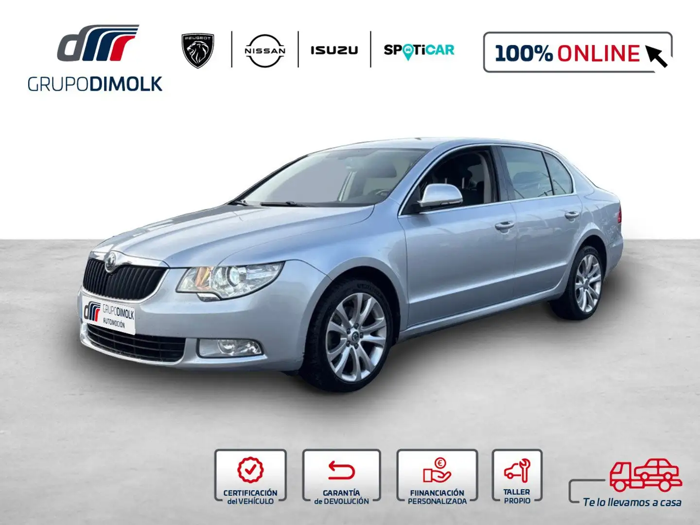 Skoda Superb 2.0 TDI PD 140cv DPF Active Gris - 1