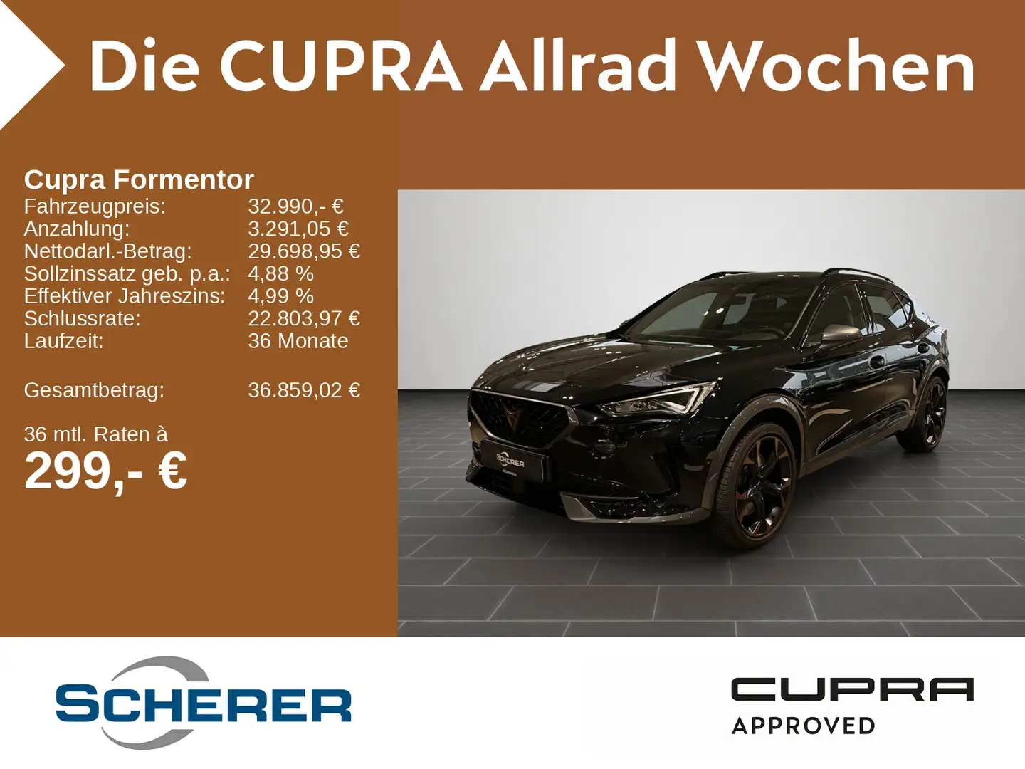 CUPRA Formentor VZ 2.0 TSI 4DRIVE DSG, Rückfahrkamera Schwarz - 1