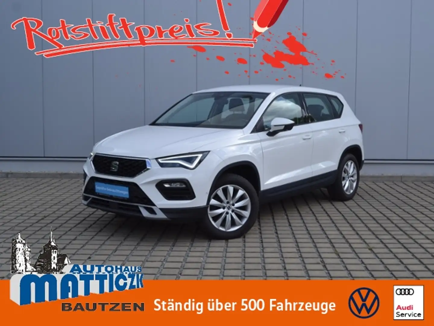 SEAT Ateca 2.0 TDI 4Drive DSG Style LED/NAVI+BEATS/17-ZOLL/A Weiß - 1