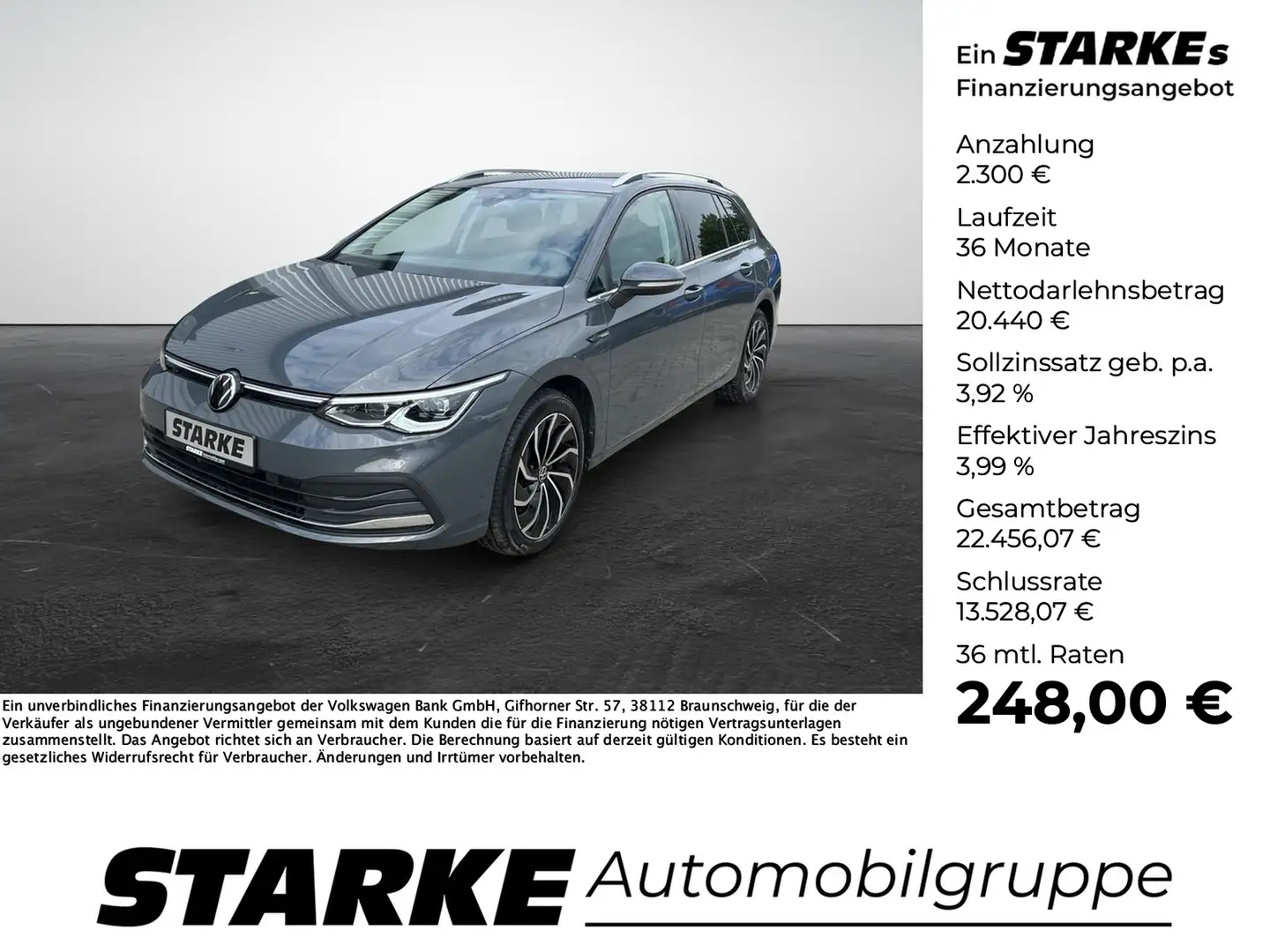 Volkswagen Golf Variant 2.0 TDI DSG Style Grau - 1
