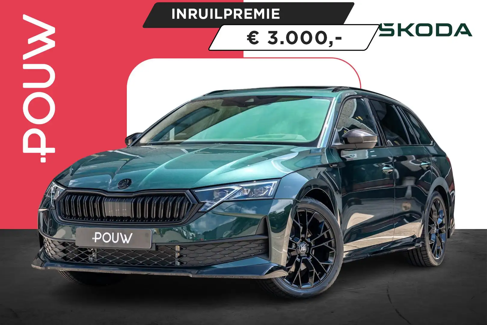 Skoda Octavia Combi 1.5 TSI 150pk DSG MHEV Sportline Business | Groen - 1