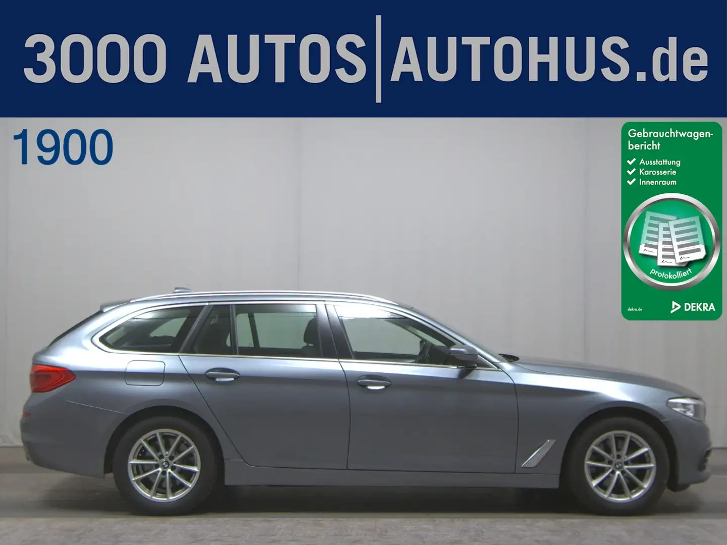 BMW 520 i Touring Navi Luft Pano LED ACC el.Heck RFK Blau - 1