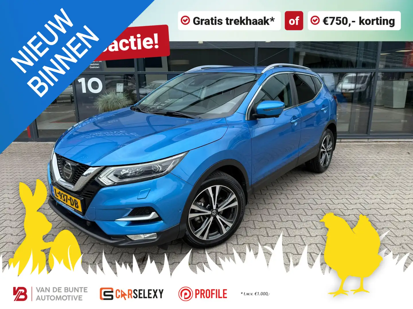 Nissan Qashqai 1.2 Tekna *Stoelverwarming & 360 Camera* Blu/Azzurro - 1