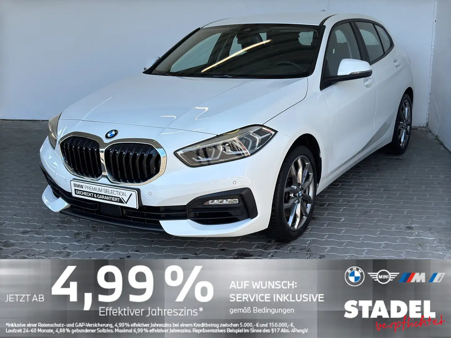 BMW 120 i Advantage LED.Navi.HiFi.WLAN.PDCv+h.SportLR Weiß - 2