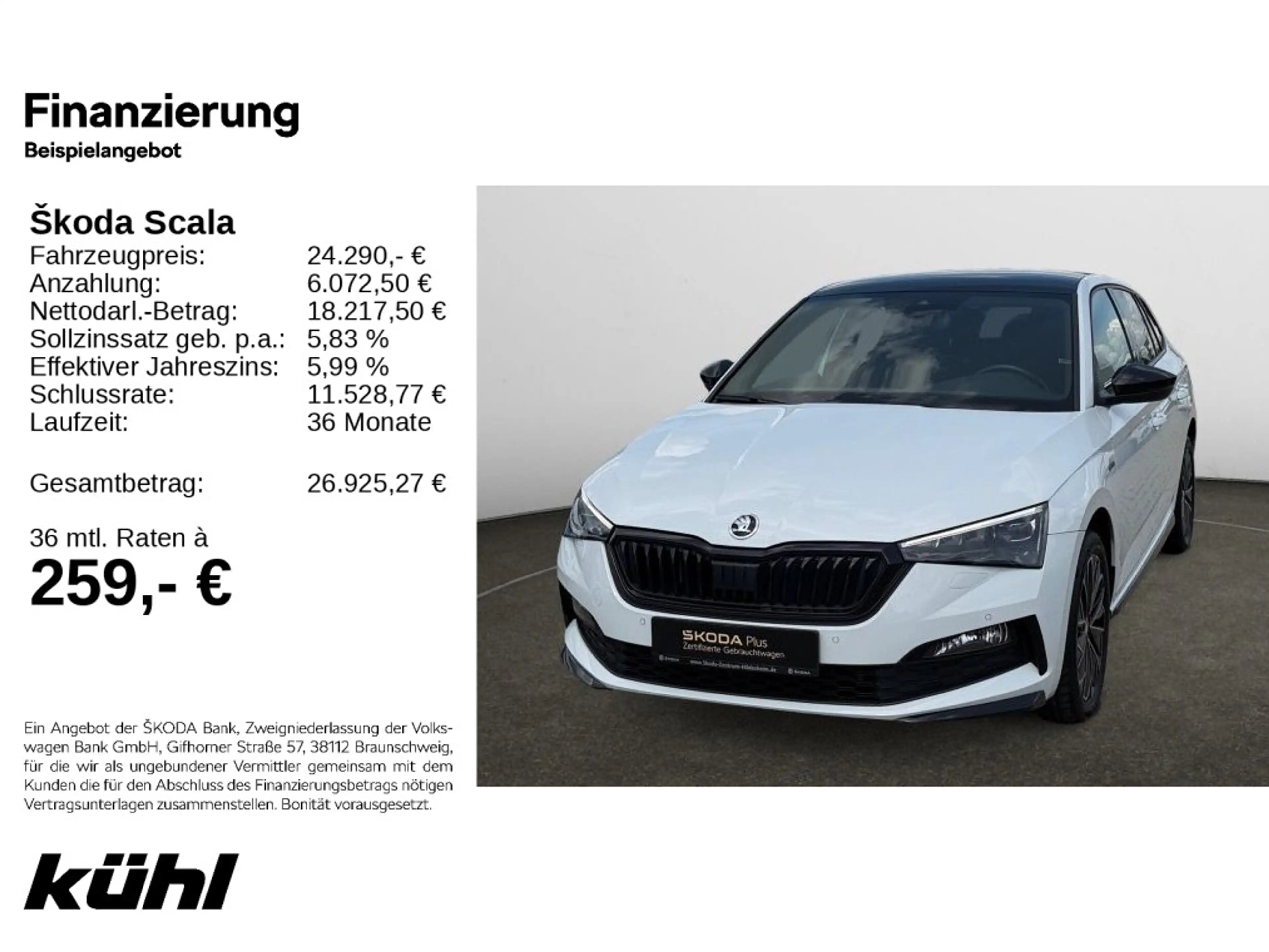 Skoda Scala 1.5 TSI DSG Monte Carlo Navi,Frontscheibe