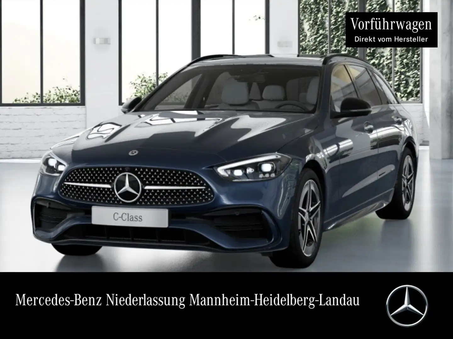 Mercedes-Benz C 300 e T AMG+NIGHT+PANO+360+TOTW+KEYLESS+9G Blau - 1