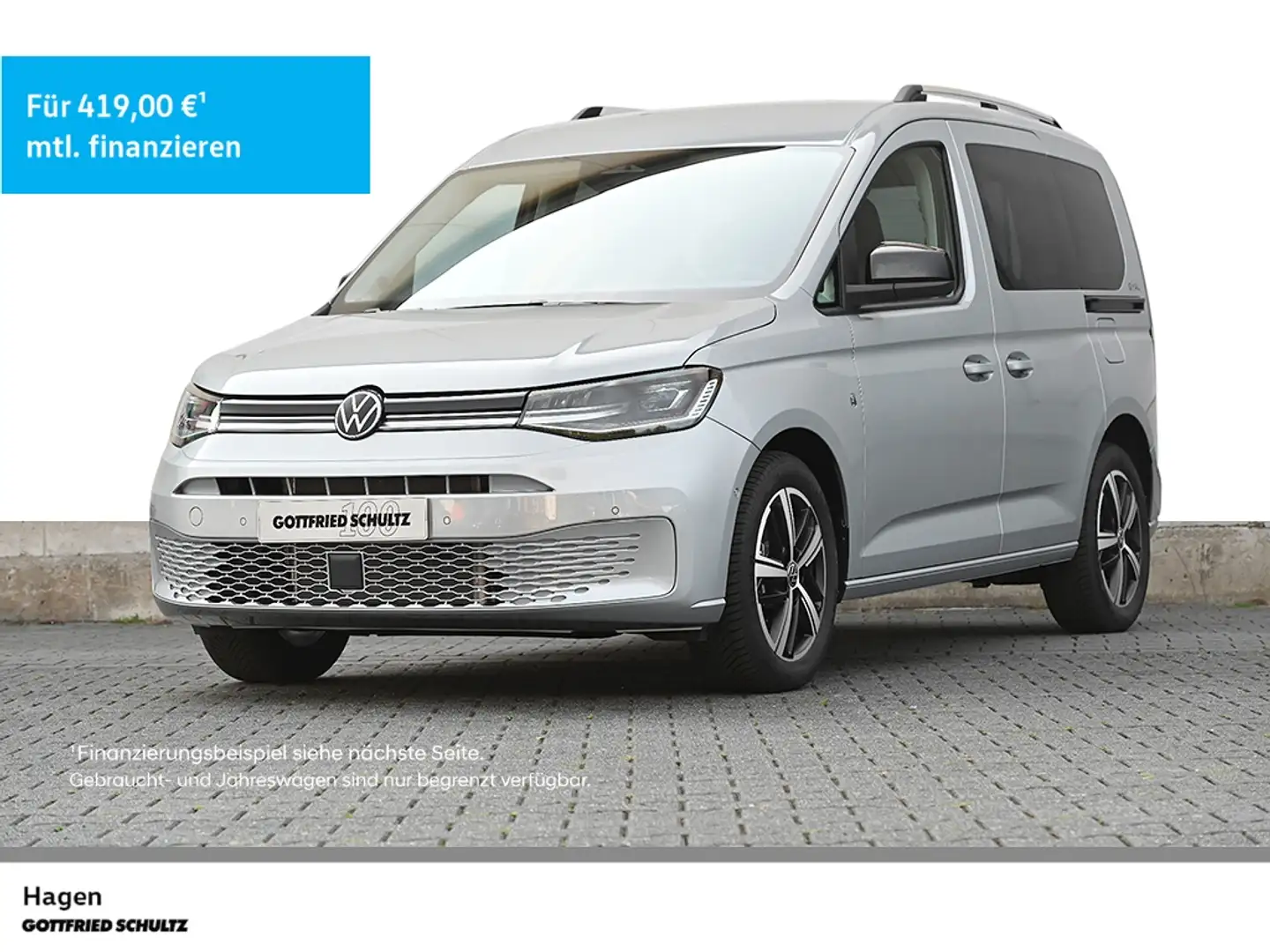 Volkswagen Caddy 1.5 l TSI 7 Gang DSG GOAL Navi AHK LED APP-Connect Argent - 1