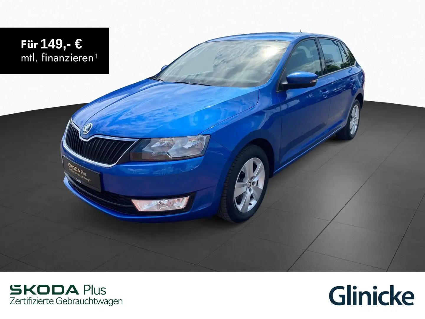 Skoda Rapid/Spaceback 1.0TSI Ambition Klima PDC Nebell Blu/Azzurro - 1