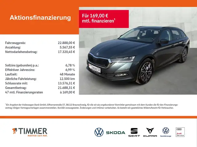 Skoda Octavia Combi 1.5 eTSI DSG CLEVER +MATRIX +ACC +RKAM +NAV