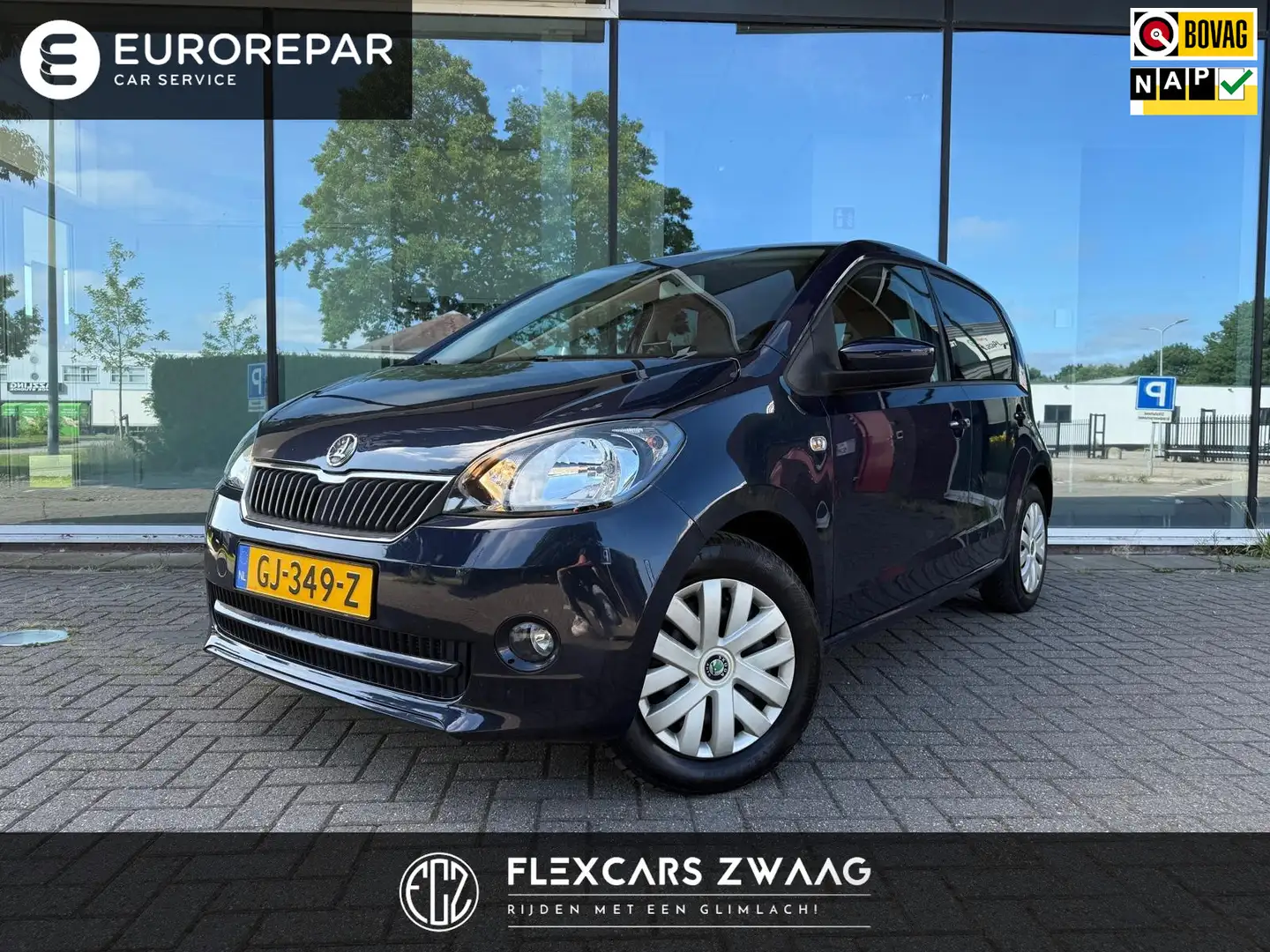 Skoda Citigo 1.0 Greentech Edition - Airco - Navi - Org.NL Blauw - 1