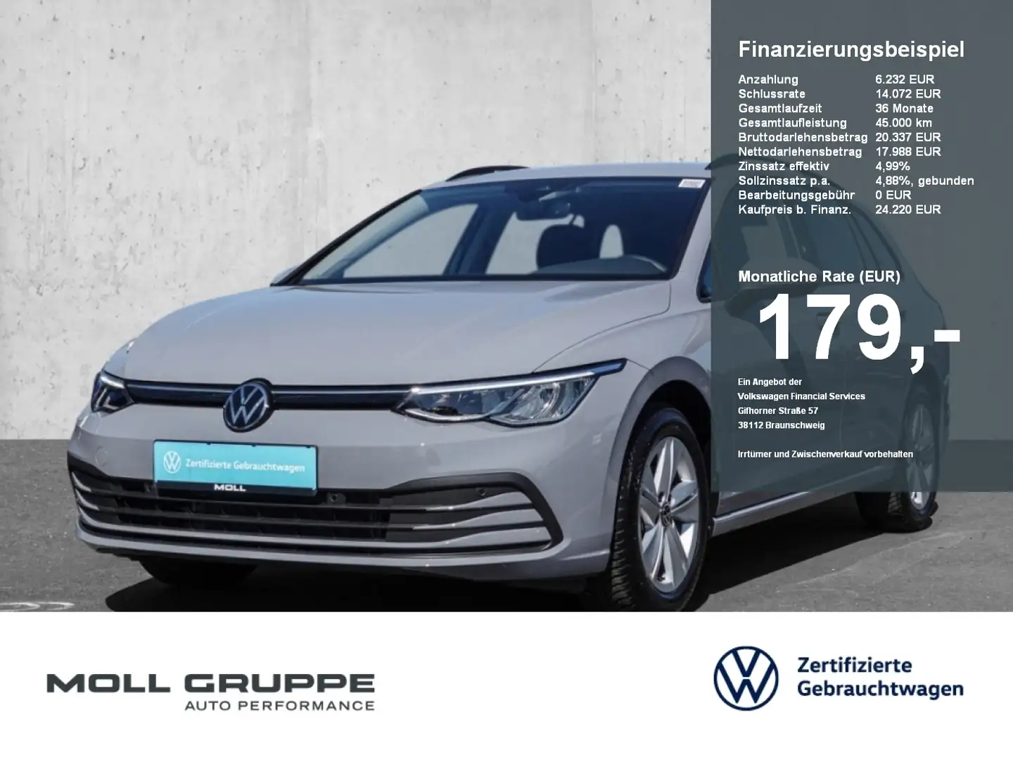 Volkswagen Golf Variant 1.0 TSI Life NAVI LM ACC PDC DYNLI Gris - 1