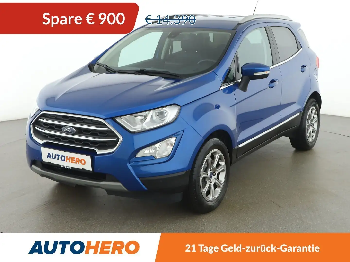 Ford EcoSport 1.0 EcoBoost Titanium *CAM*BT*SHZ*KLIMAAUTO* Bleu - 1