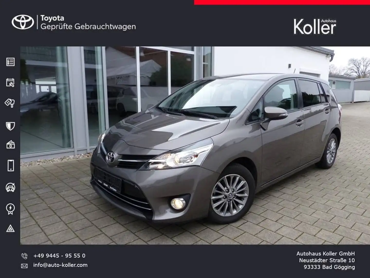 Toyota Verso 1.6 D-4D DPF Comfort Navi Tempomat SHZ AHK Grau - 1