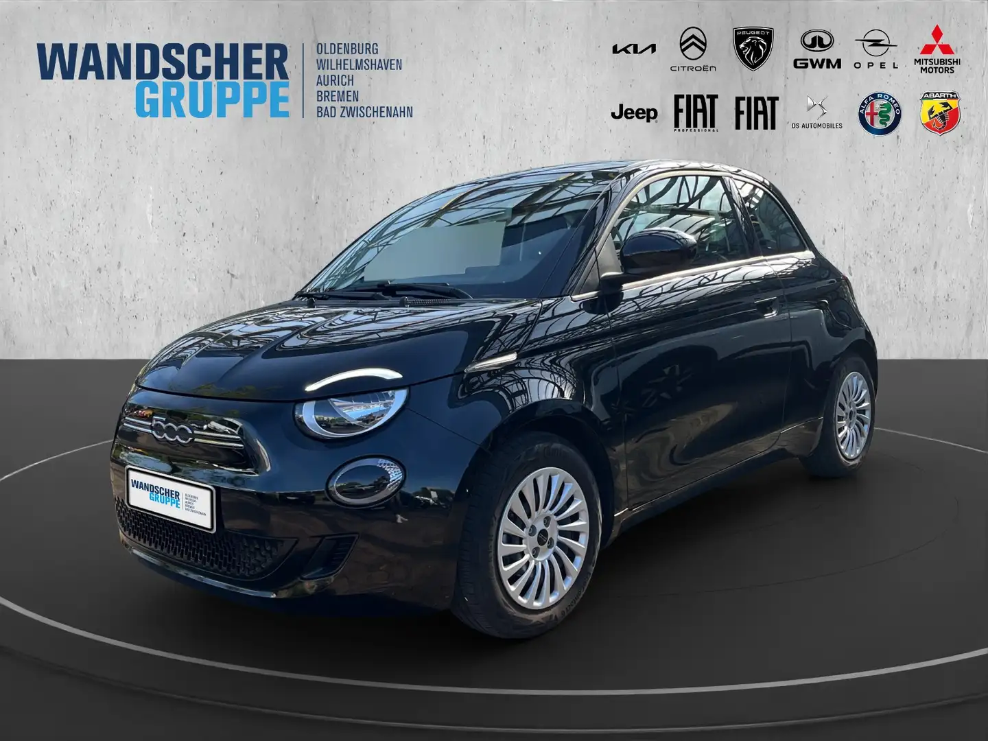 Fiat 500e Action 23,8 kWh Klima+SHZ+Carplay Schwarz - 1