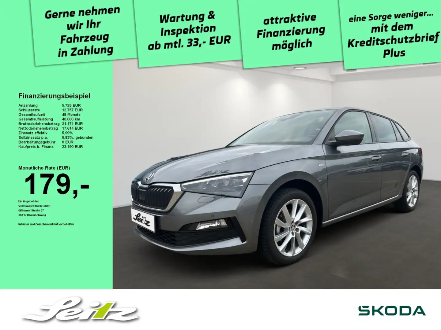 Skoda Scala 1.5 TSI Tour *LED*KAMERA*BLUETOOTH* Grau - 1