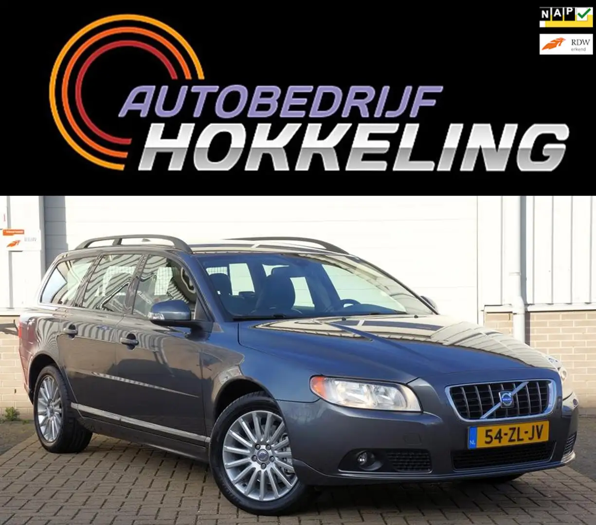 Volvo V70 2.5T Momentum; Automaat+Leder=ORIGINEEL NL !! Gris - 1