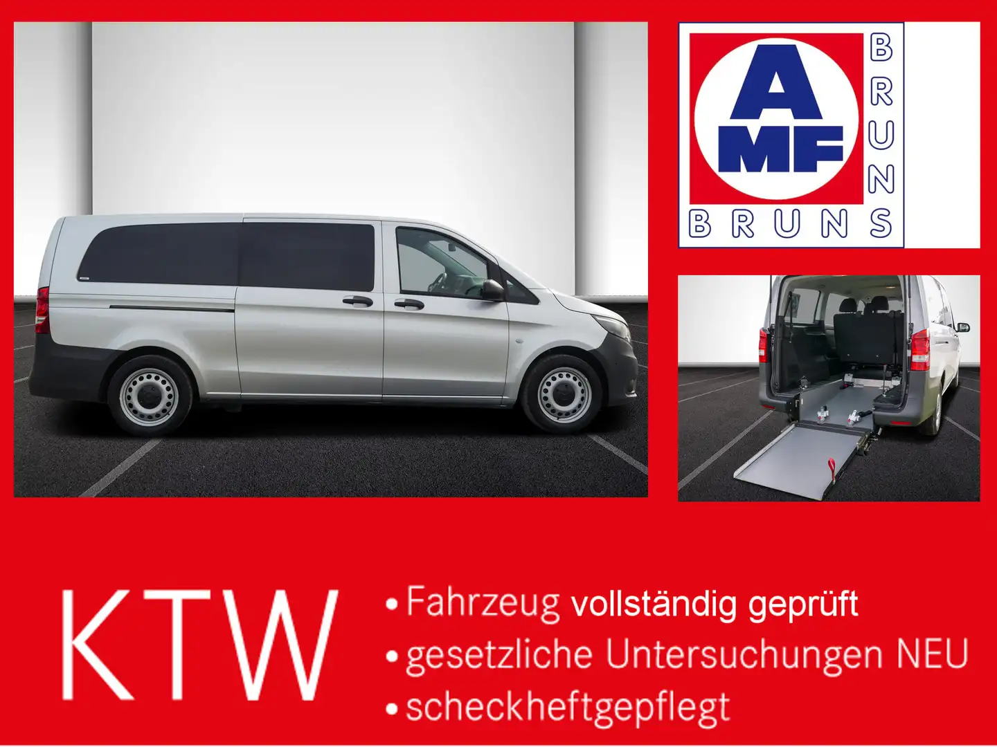Mercedes-Benz Vito 116TourerPro ,Extralang,AMF Rollstuhlrampe Argent - 1