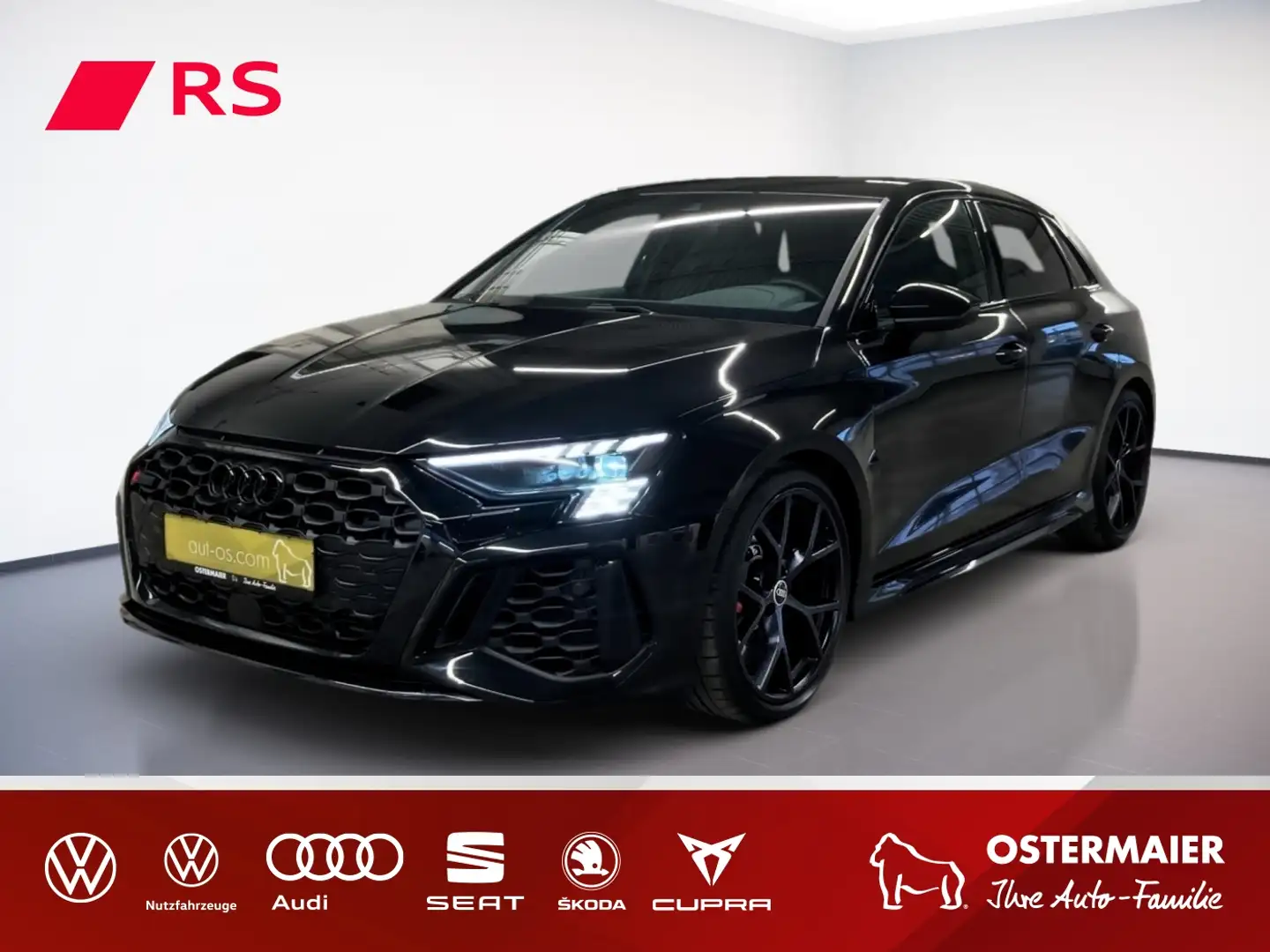 Audi RS3 Sportback QUATTRO 2.5TSI 400PS.MATRIX.NAVI.KAMERA. Zwart - 1
