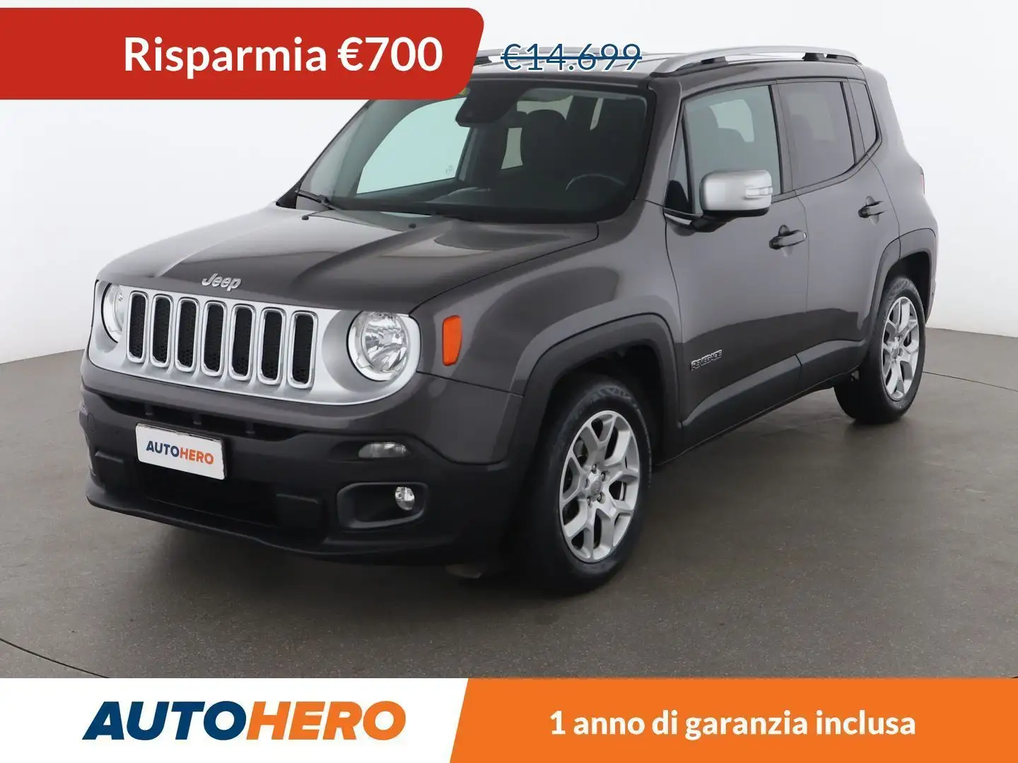 Jeep Renegade 1.6 M-Jet Limited 120 CV Grigio - 1