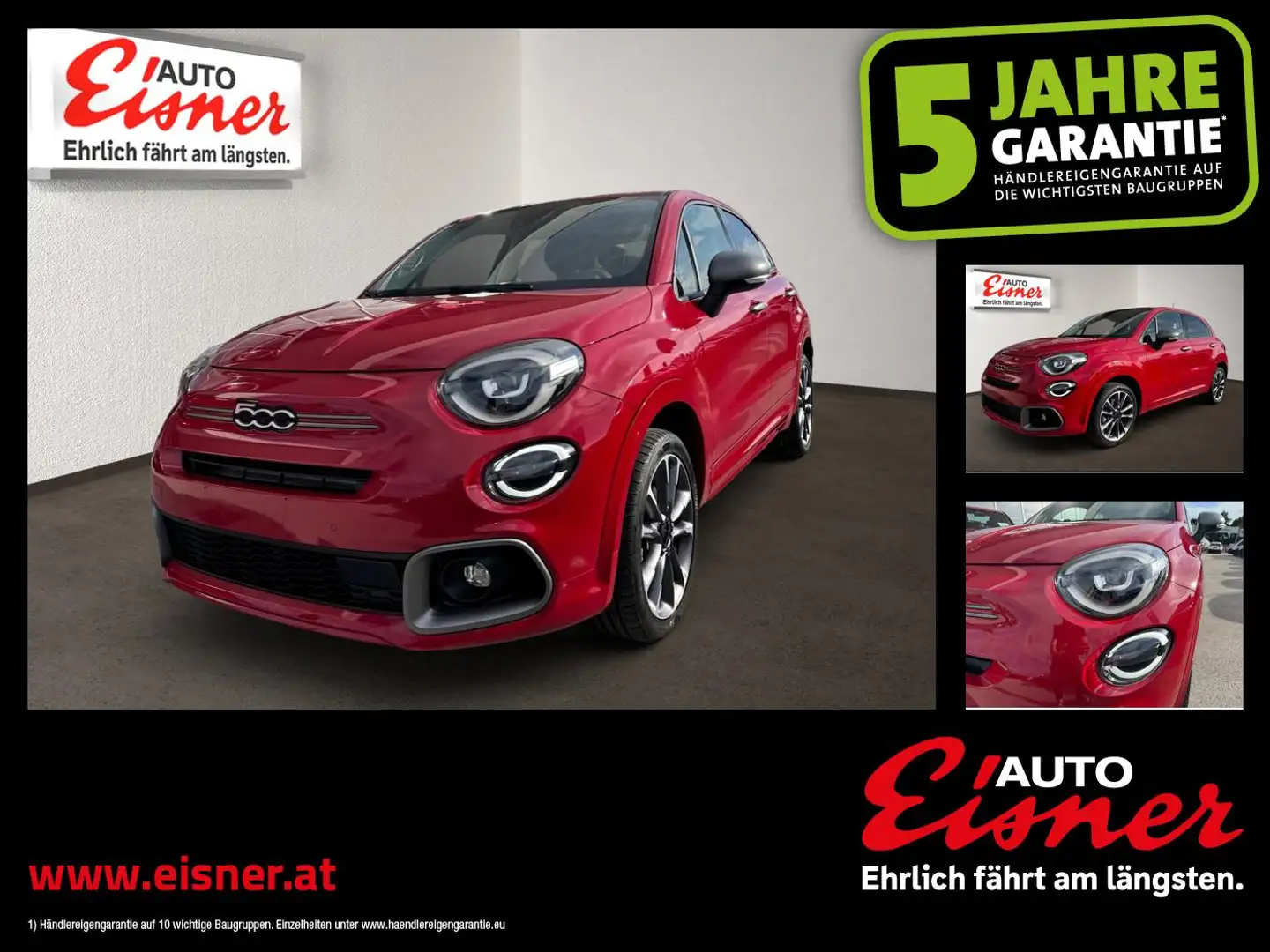 Fiat 500X SPORT HYBRID DCT Top Preis ! Rot - 1