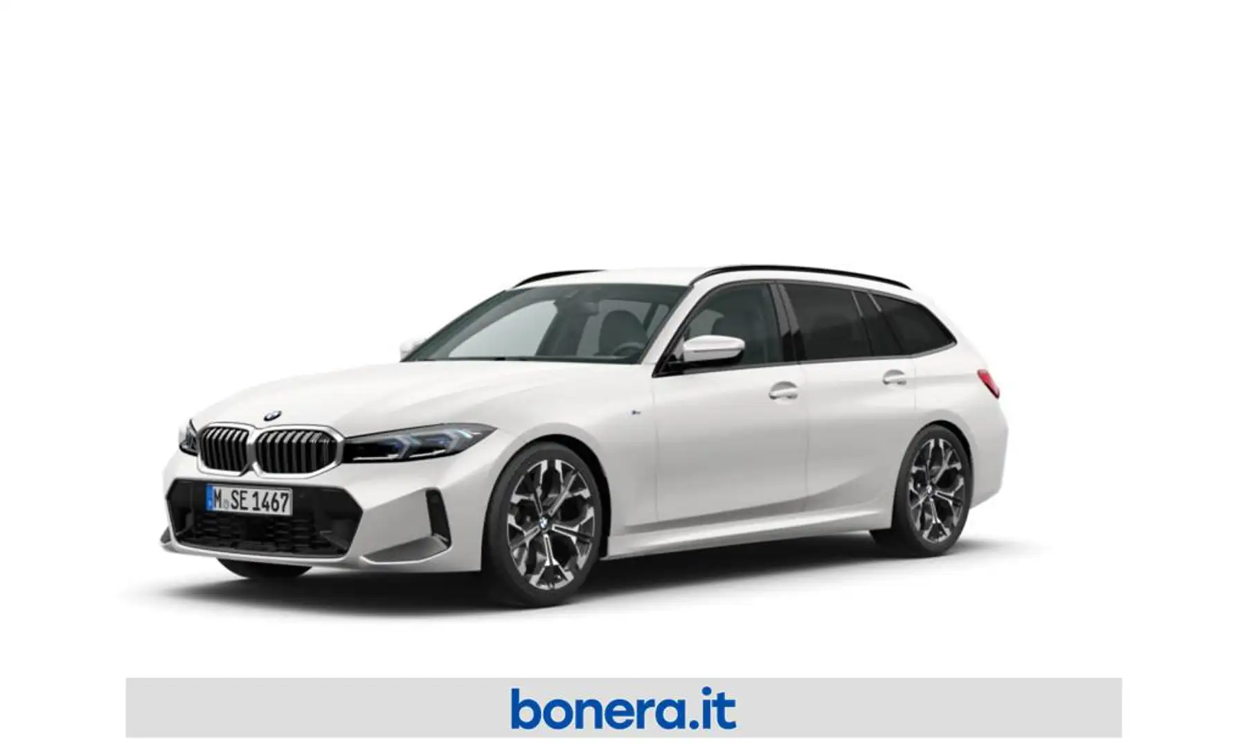 BMW 318 d Touring mhev 48V Msport auto Bianco - 1