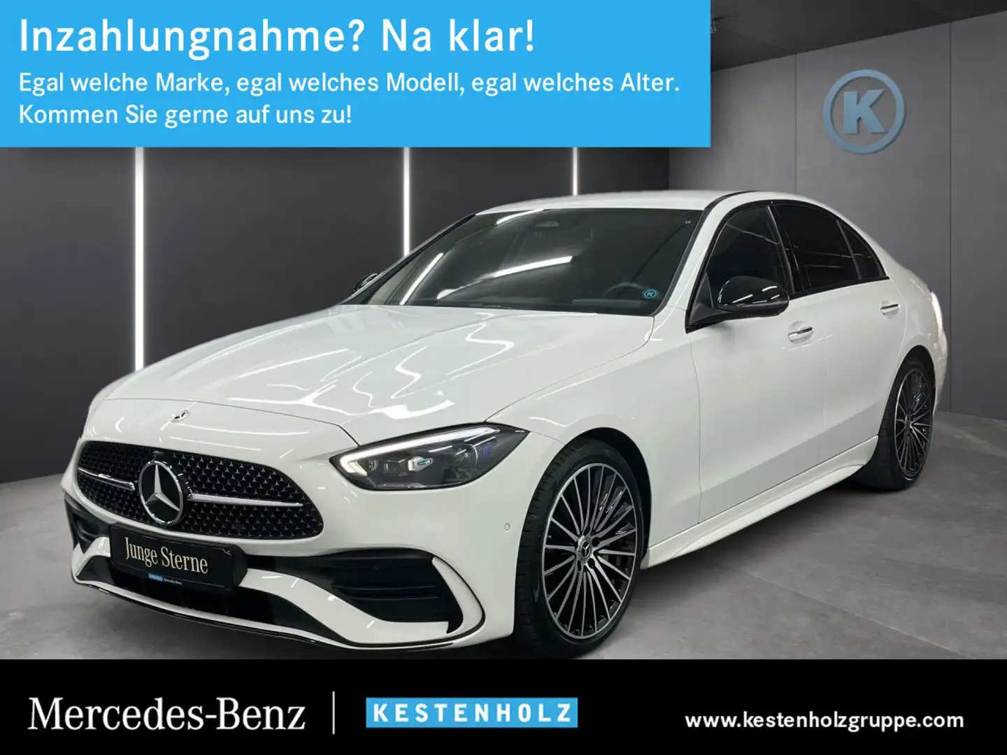 Mercedes-Benz C 300 d AMG+NIGHT+STANDHZ+360°+DIGITLGHT+MEMORY Weiß - 1